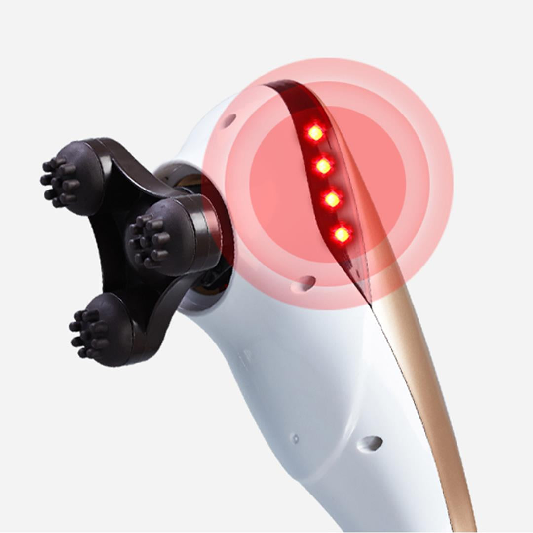 Premium 6 Heads Portable Handheld Massager Soothing Stimulate Blood Flow Shoulder Gold - image3