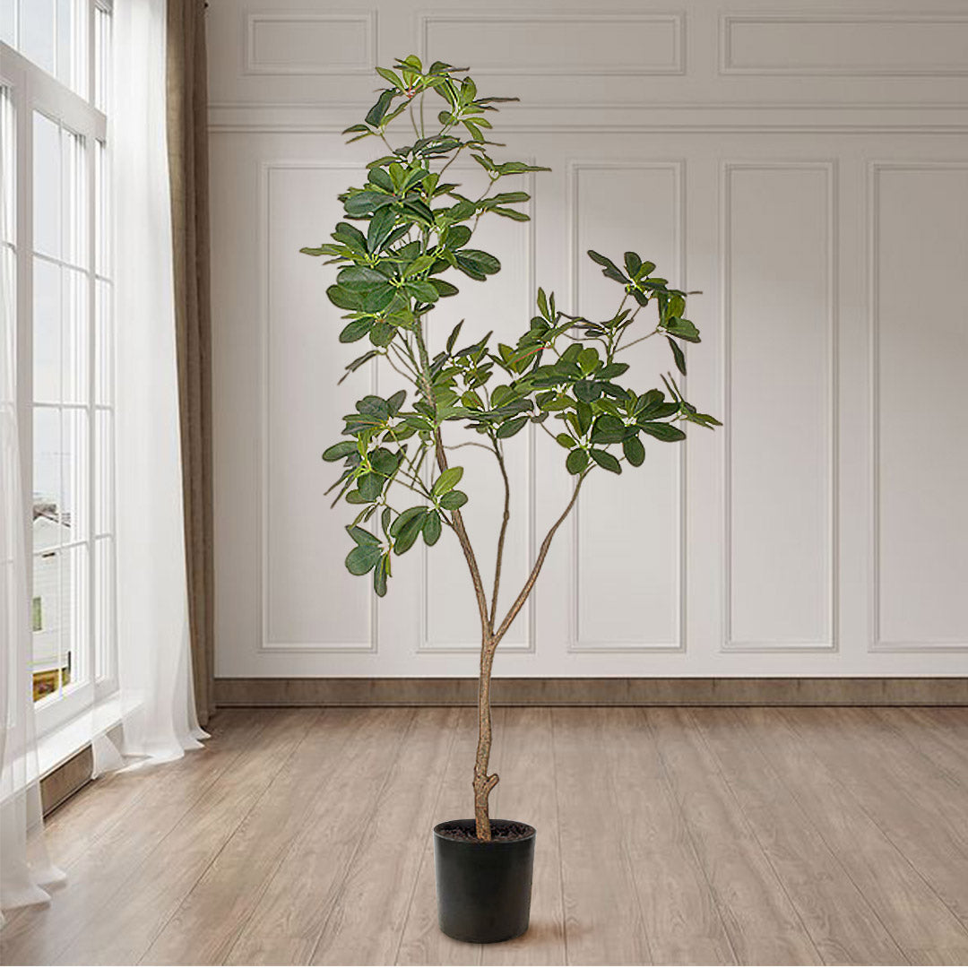 Premium 160cm Artificial Natural Green Schefflera Dwarf Umbrella Tree Fake Tropical Indoor Plant Home Office Decor - image3