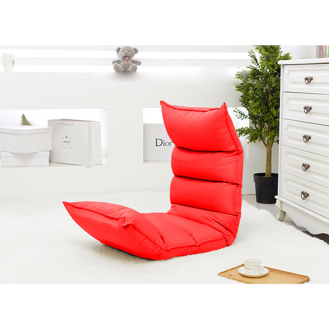 Premium 2X Foldable Tatami Floor Sofa Bed Meditation Lounge Chair Recliner Lazy Couch Red - image3