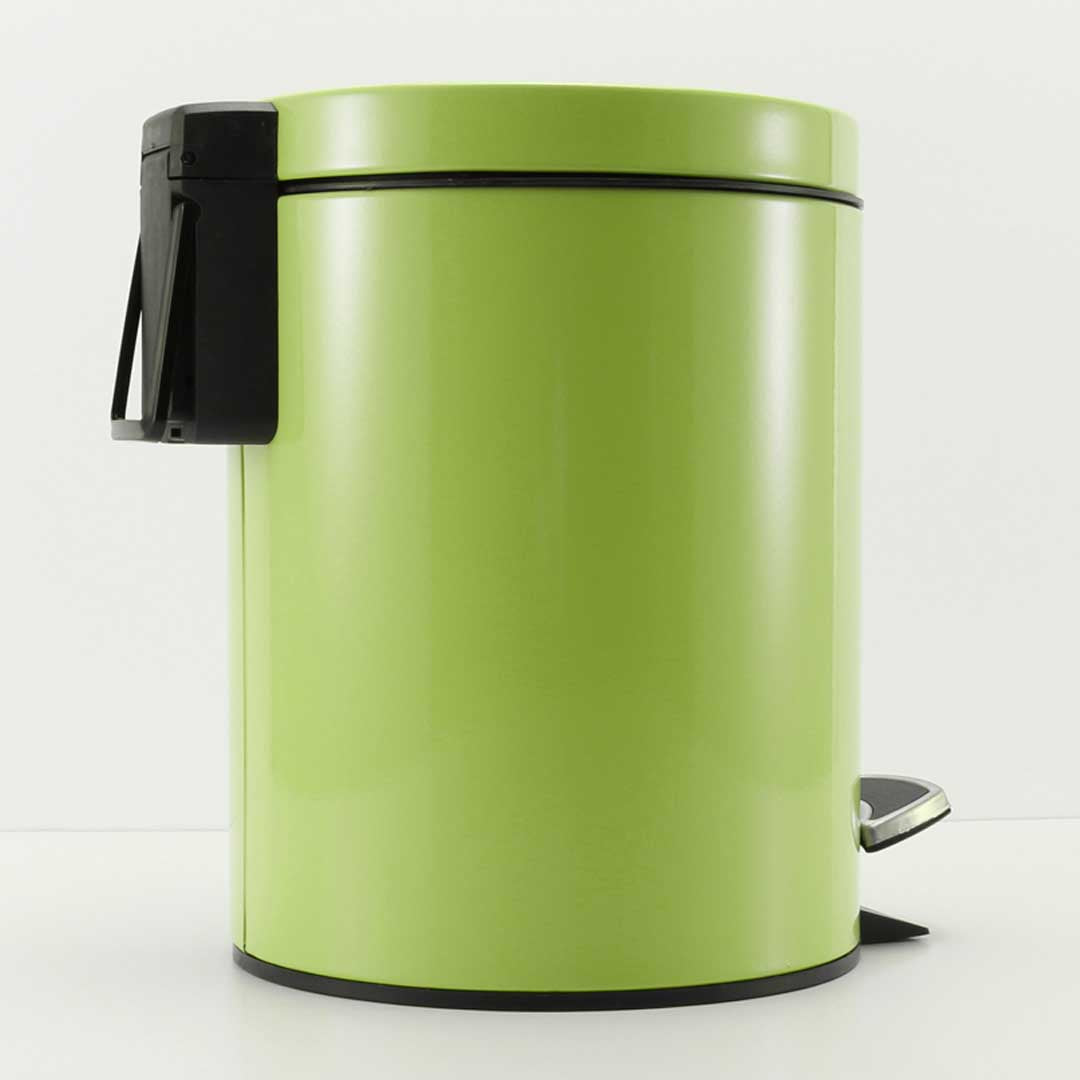 Premium 2X Foot Pedal Stainless Steel Rubbish Recycling Garbage Waste Trash Bin Round 7L Green - image3