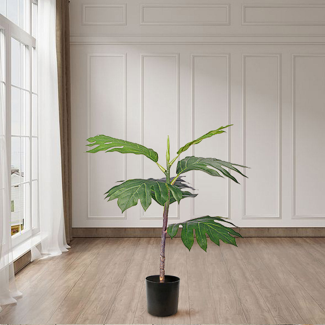 Premium 60cm Artificial Natural Green Split-Leaf Philodendron Tree Fake Tropical Indoor Plant Home Office Decor - image3