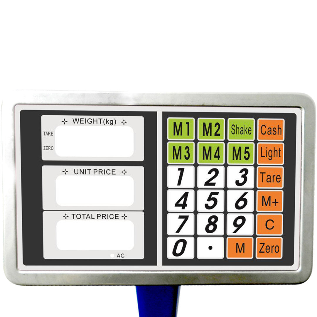 Premium 4X 150kg Electronic Digital Platform Scale Computing Shop Postal Weight Blue - image3