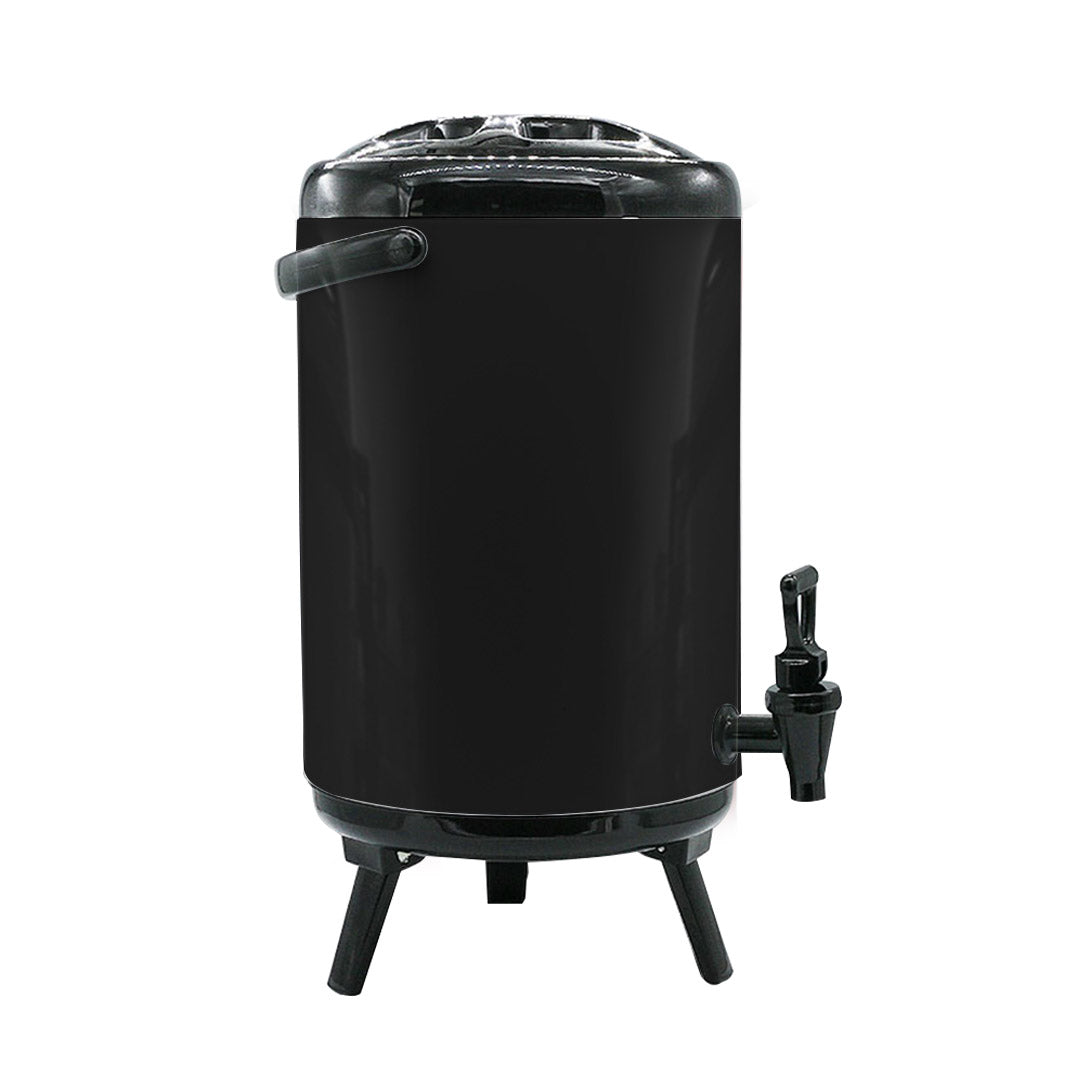 4X 16L Stainless Steel Insulated Milk Tea Barrel Hot and Cold Beverage Dispenser Container with Faucet Black - image4