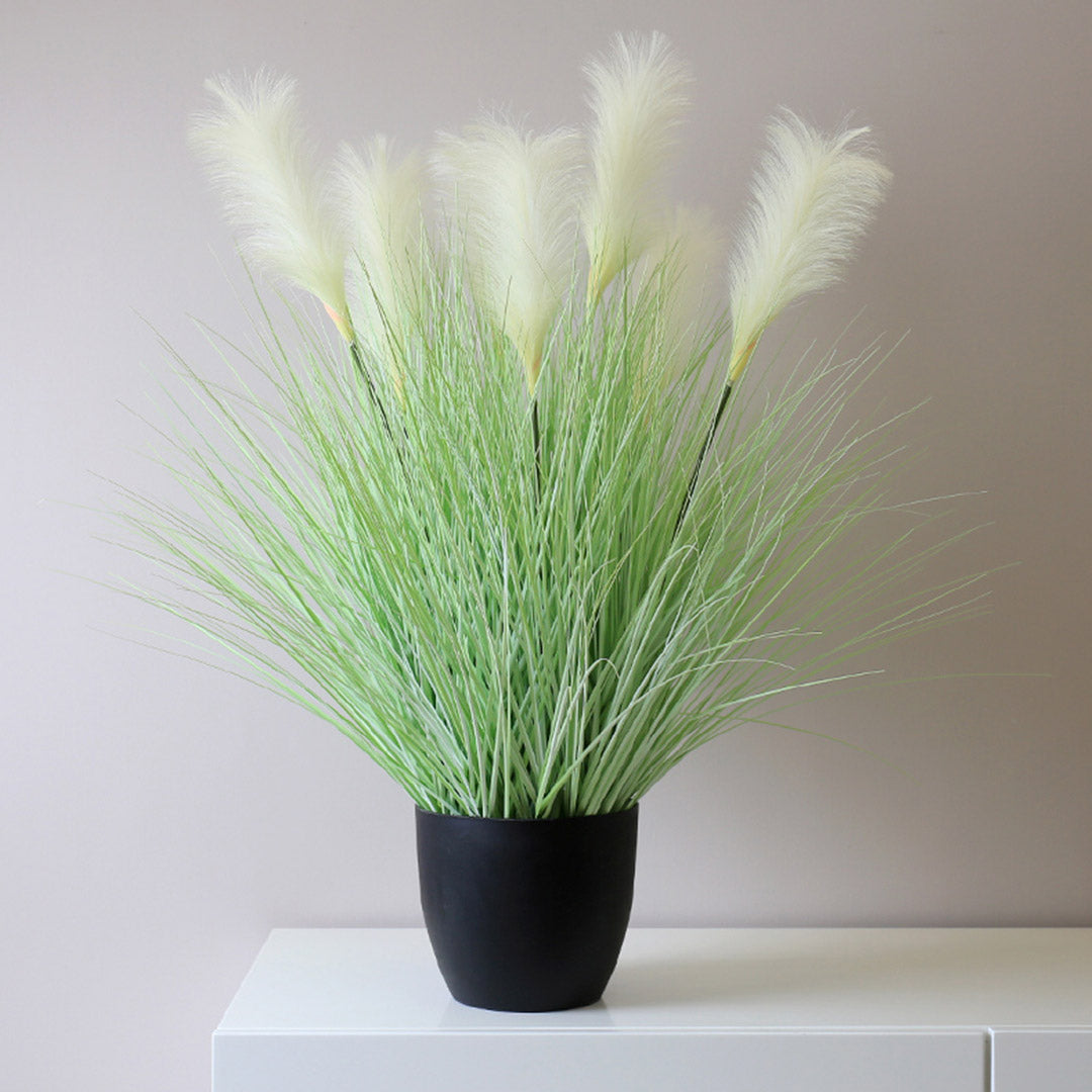 Premium 137cm Green Artificial Indoor Potted Bulrush Grass Tree Fake Plant Simulation Decorative - image4