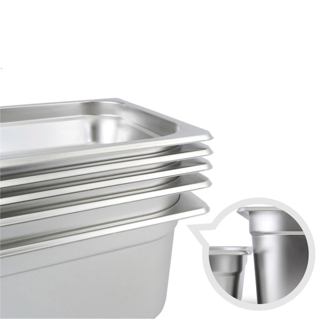 Premium Gastronorm GN Pan Full Size 1/3 GN Pan 20cm Deep Stainless Steel Tray with Lid - image4