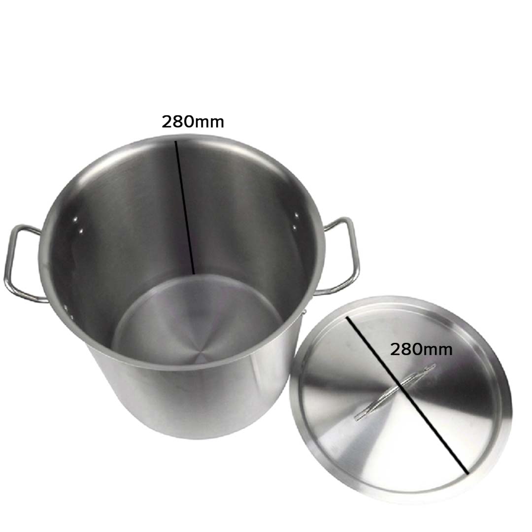 Premium Stock Pot 17L Top Grade Thick Stainless Steel Stockpot 18/10 Without Lid - image4