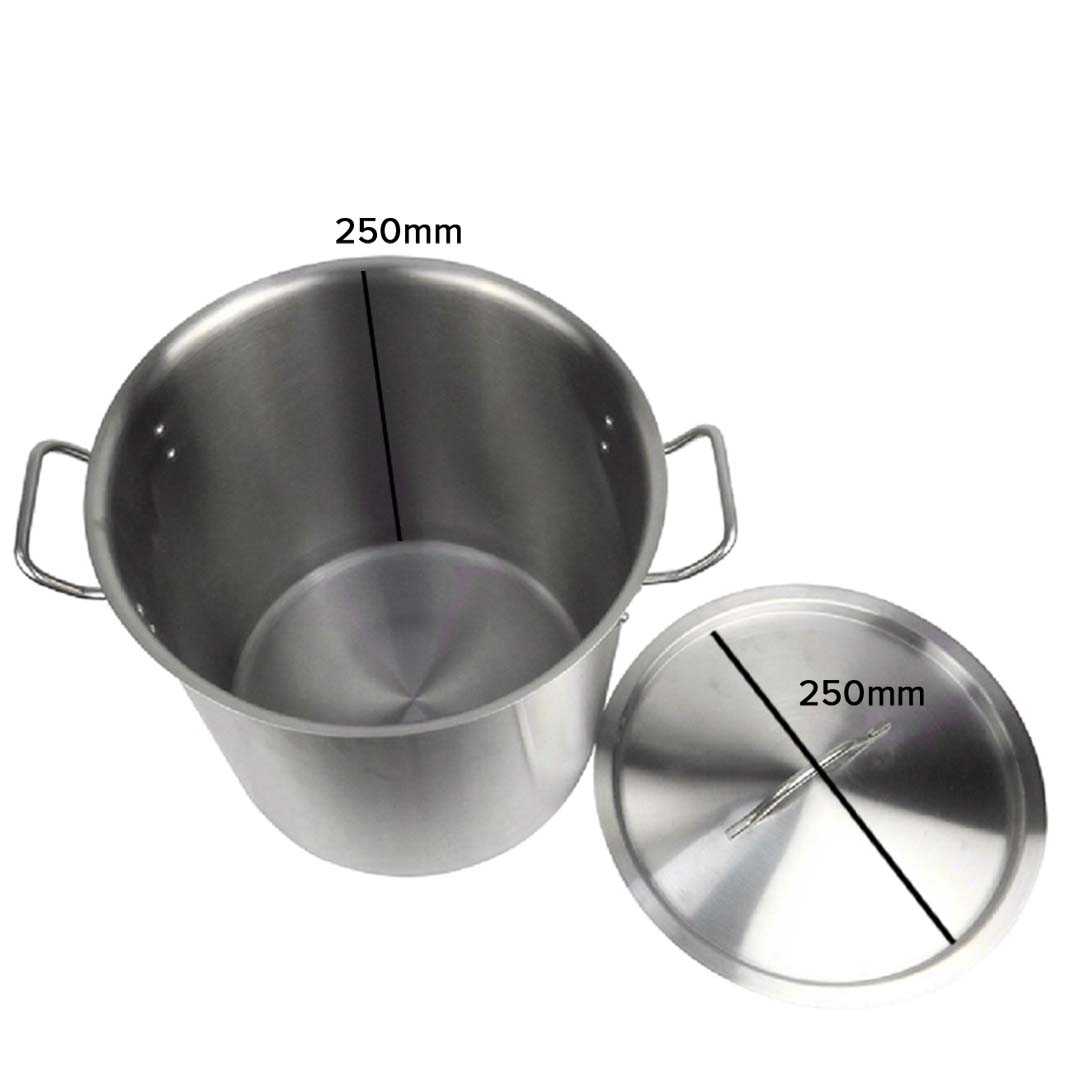 Premium Stock Pot 12L Top Grade Thick Stainless Steel Stockpot 18/10 Without Lid - image4