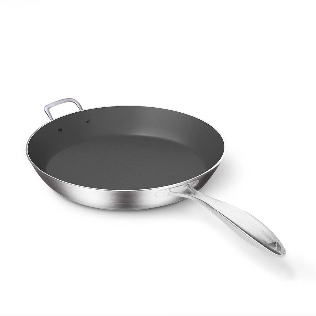 Premium Stainless Steel Fry Pan 36cm Frying Pan Induction FryPan Non Stick Interior - image4