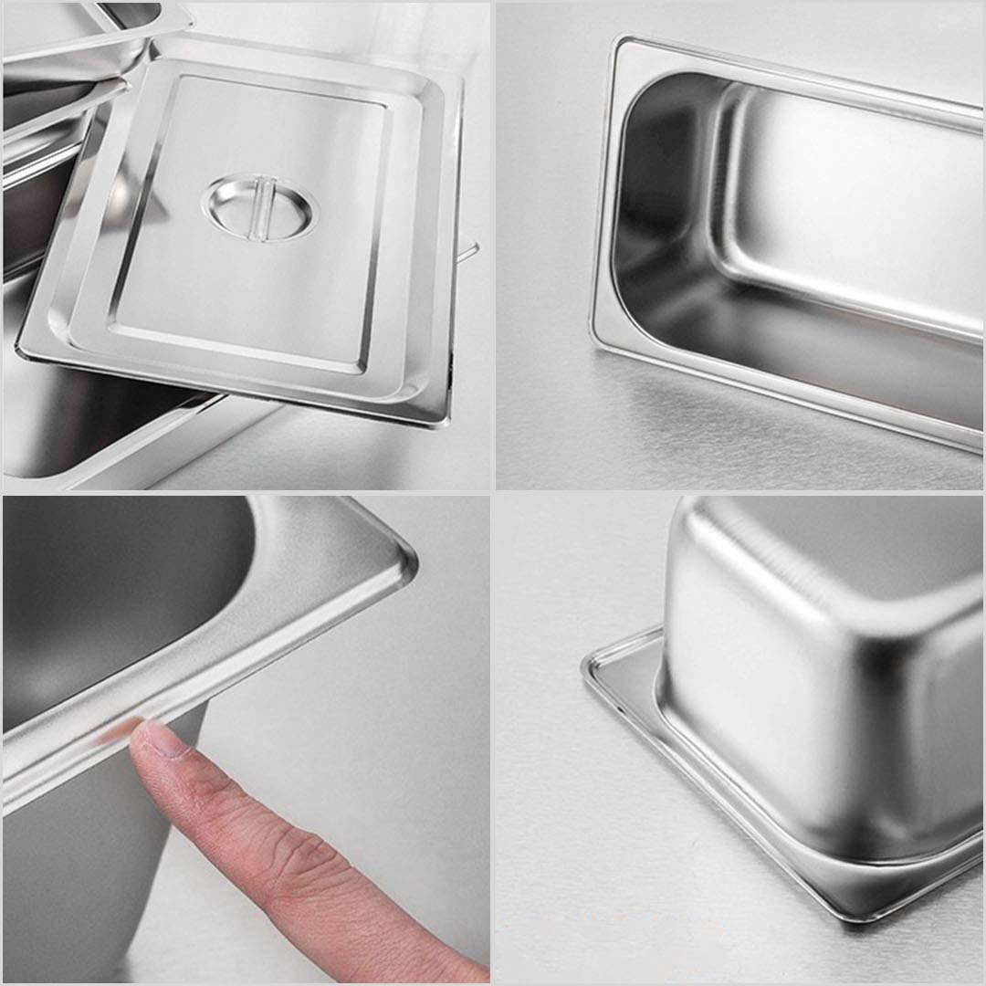 Premium 12X Gastronorm GN Pan Full Size 1/2 GN Pan 15cm Deep Stainless Steel Tray - image4