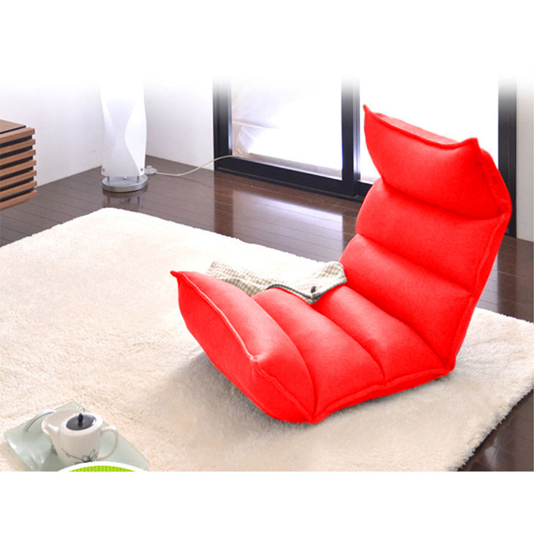 Premium 4X Foldable Tatami Floor Sofa Bed Meditation Lounge Chair Recliner Lazy Couch Red - image4