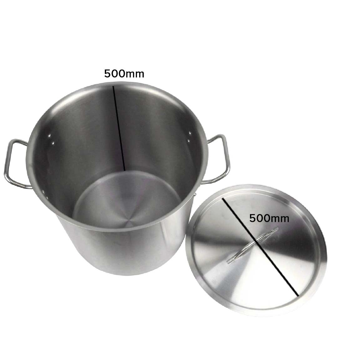 Premium Stock Pot 98L Top Grade Thick Stainless Steel Stockpot 18/10 Without Lid - image4