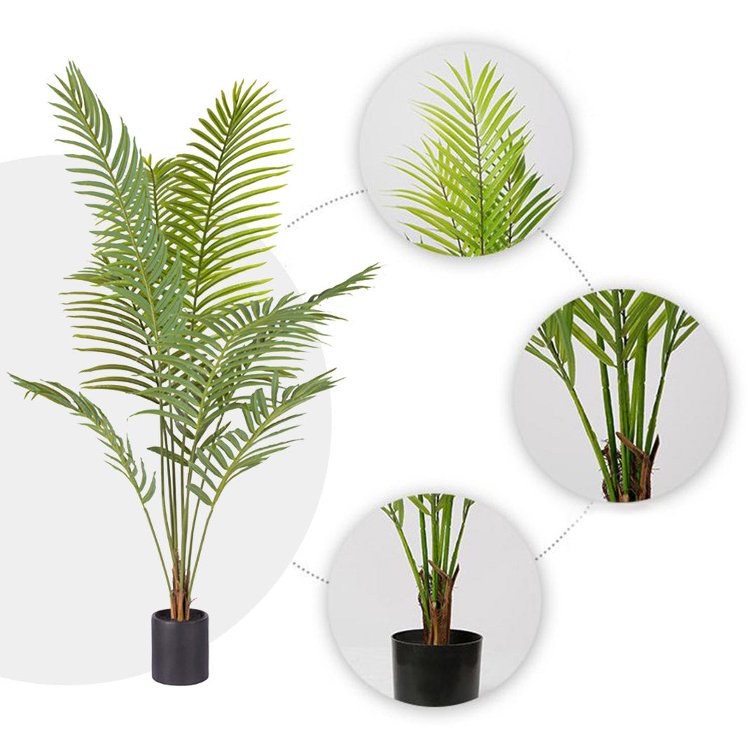 Premium 2X 180cm Green Artificial Indoor Rogue Areca Palm Tree Fake Tropical Plant Home Office Decor - image4