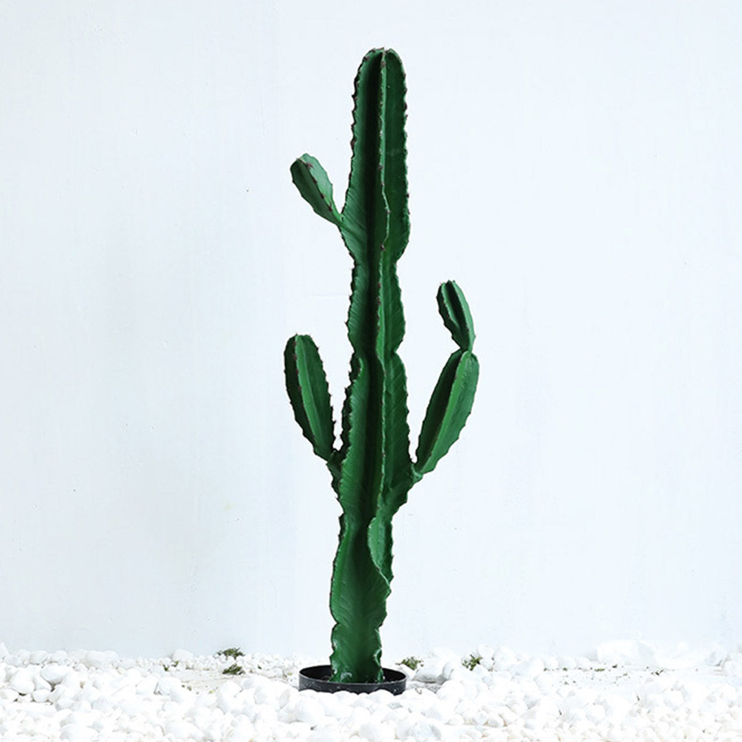 Premium 2X 120cm Green Artificial Indoor Cactus Tree Fake Plant Simulation Decorative 6 Heads - image4