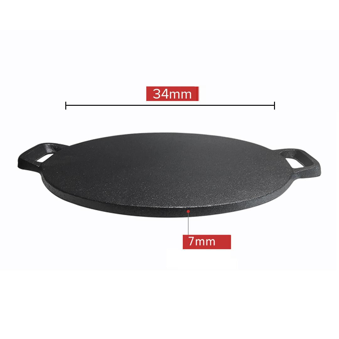 Premium Cast Iron Induction Crepes Pan Baking Cookie Pancake Pizza Bakeware - image2