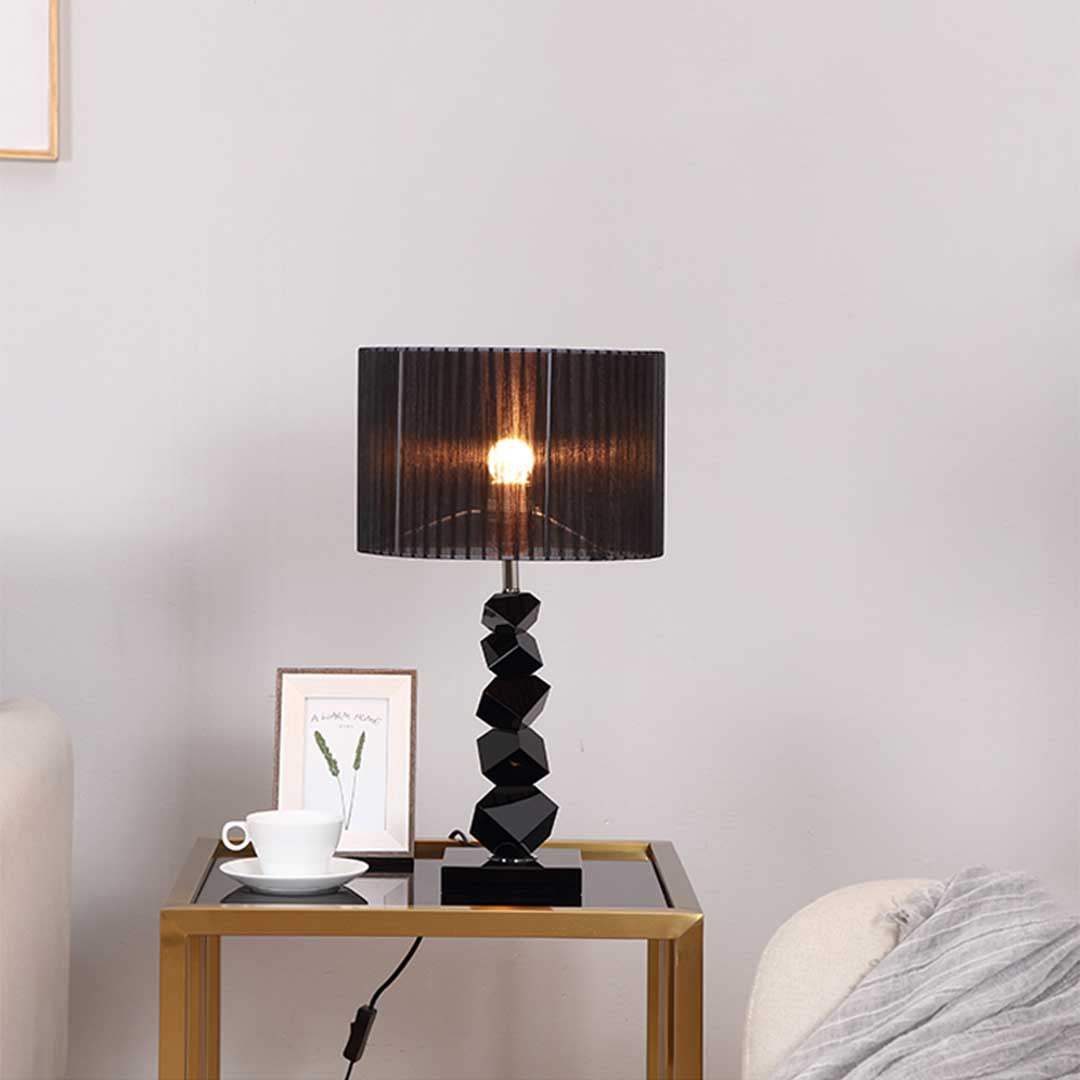 Premium 55cm Black Table Lamp with Dark Shade LED Desk Lamp - image4