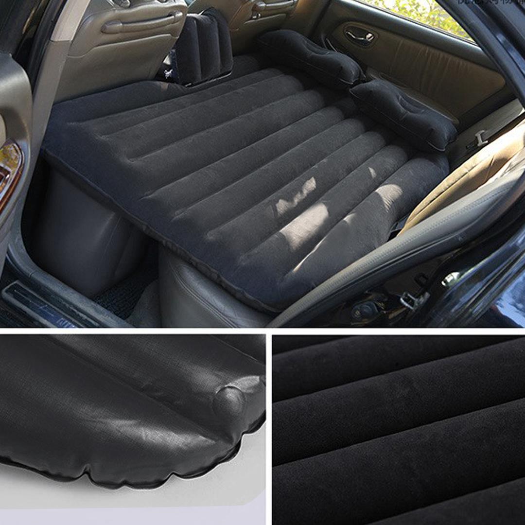 Premium Inflatable Car Mattress Portable Travel Camping Air Bed Rest Sleeping Bed Beige - image3