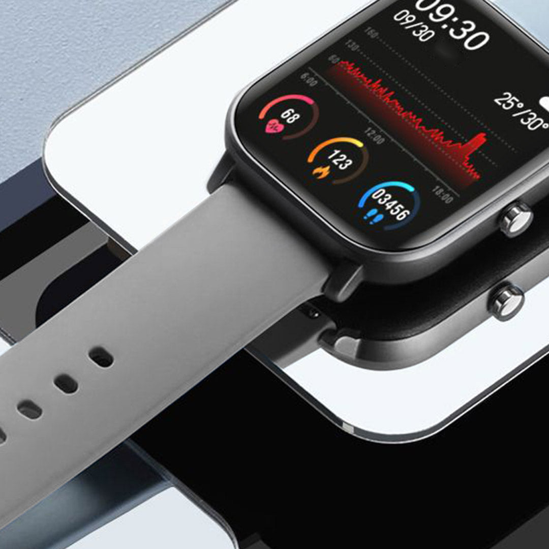 Premium 2X Waterproof Fitness Smart Wrist Watch Heart Rate Monitor Tracker P8 Grey - image4