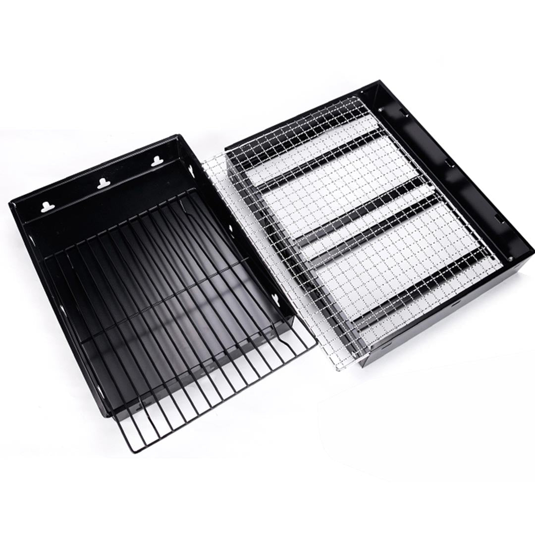 Premium 43cm Portable Folding Thick Box-Type Charcoal Grill for Outdoor BBQ Camping - image4