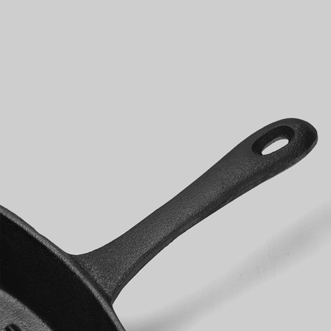 Premium 2X 26cm Square Ribbed Cast Iron Frying Pan Skillet Steak Sizzle Platter with Handle - image4