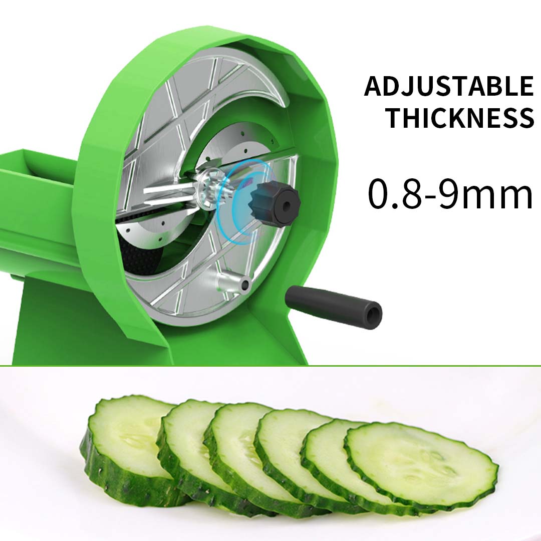 Premium 2X Commercial Manual Vegetable Fruit Slicer Kitchen Cutter Machine Green - image4