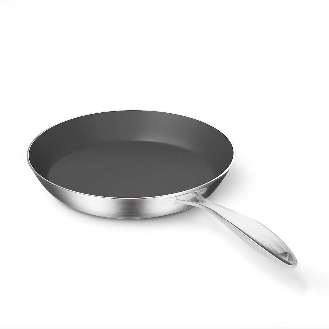 Premium Stainless Steel Fry Pan 22cm Frying Pan Induction FryPan Non Stick Interior - image4