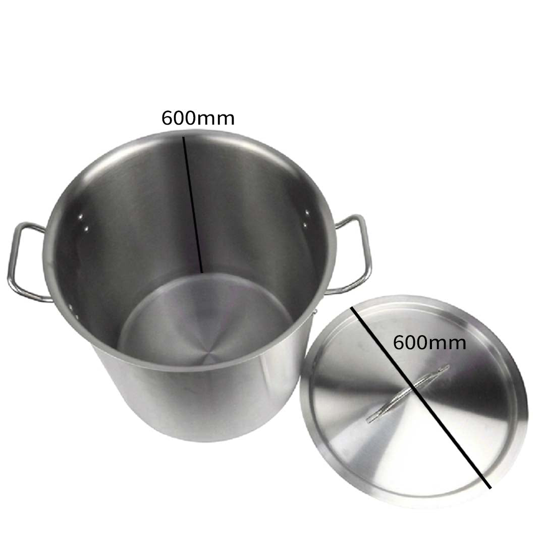 Premium Stock Pot 170L Top Grade Thick Stainless Steel Stockpot 18/10 Without Lid - image4