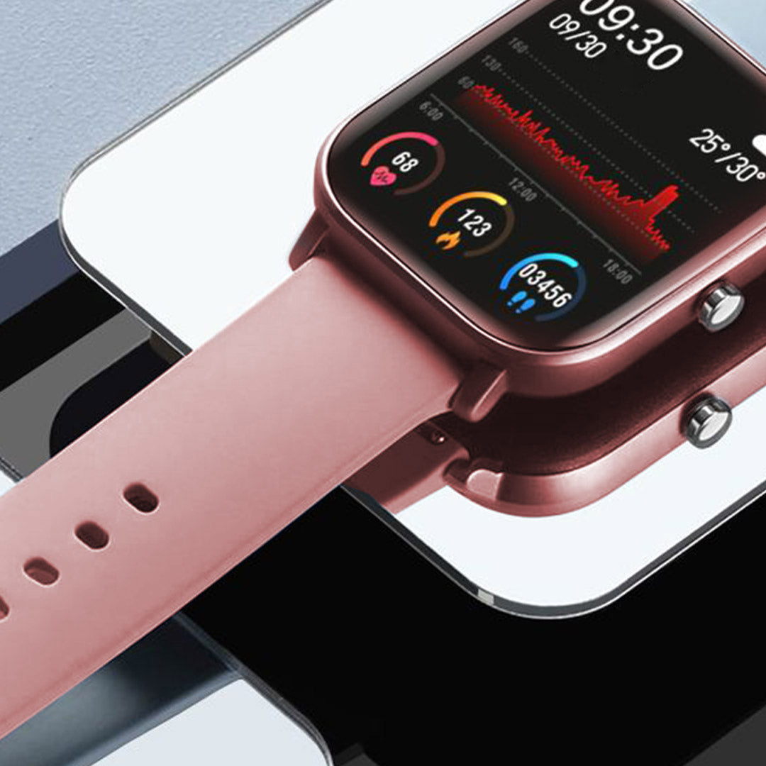 Premium Waterproof Fitness Smart Wrist Watch Heart Rate Monitor Tracker P8 Pink - image4