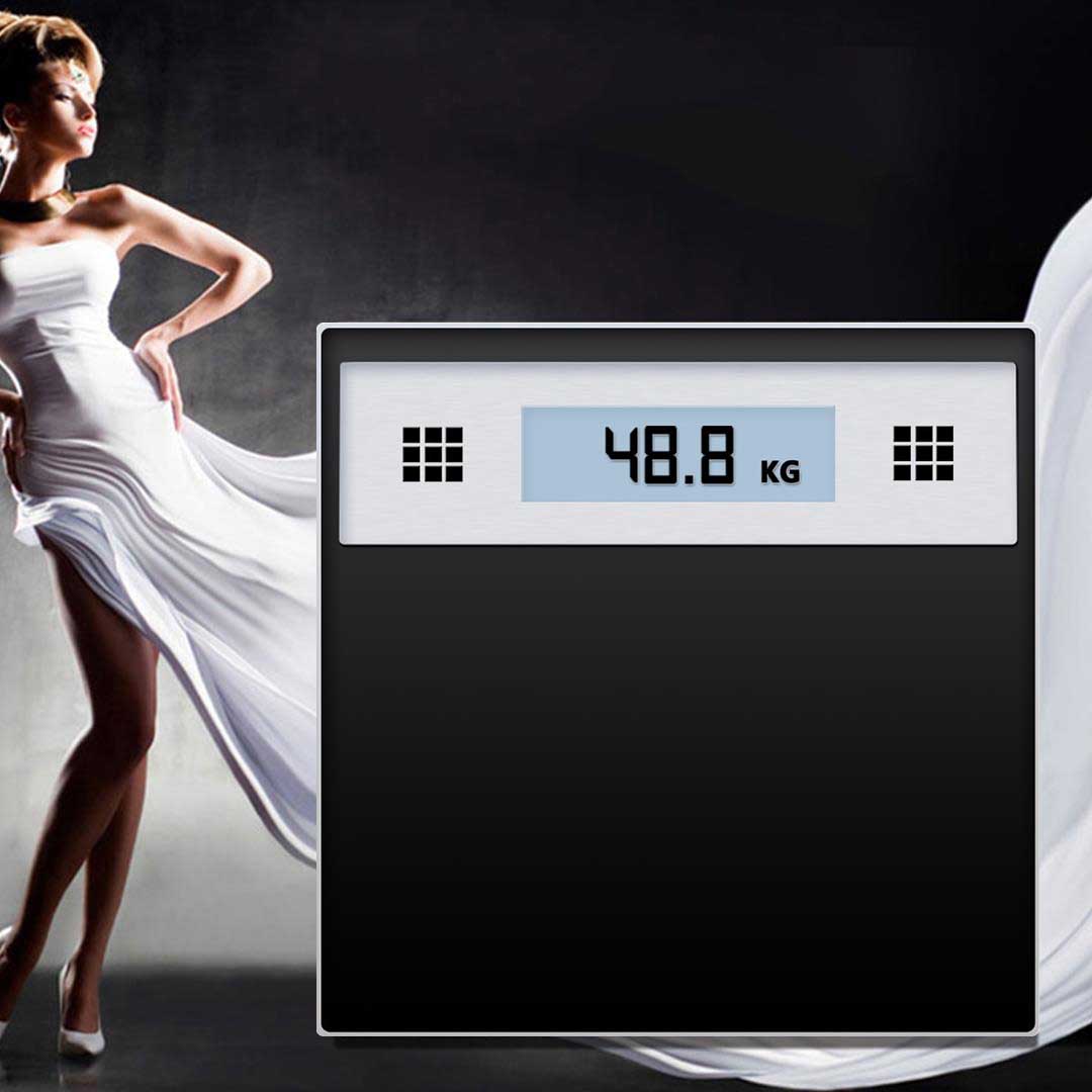 Premium 180kg Electronic Talking Scale Weight Fitness Glass Bathroom Scale LCD Display Stainless - image4