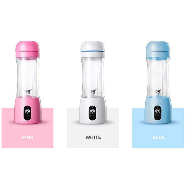 Premium 380ml Portable Mini USB Rechargeable Handheld Fruit Mixer Juicer Blue - image4