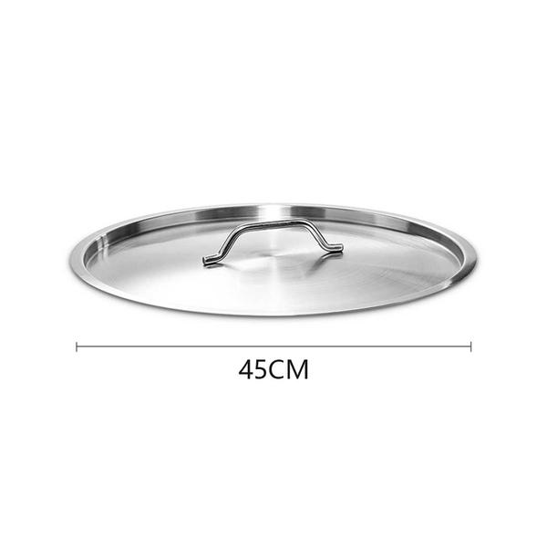 Premium 45cm Top Grade Stockpot Lid Stainless Steel Stock pot Cover - image4