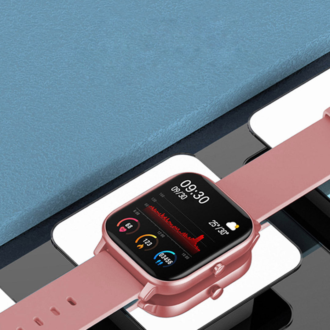 Premium Waterproof Fitness Smart Wrist Watch Heart Rate Monitor Tracker P8 Pink - image5