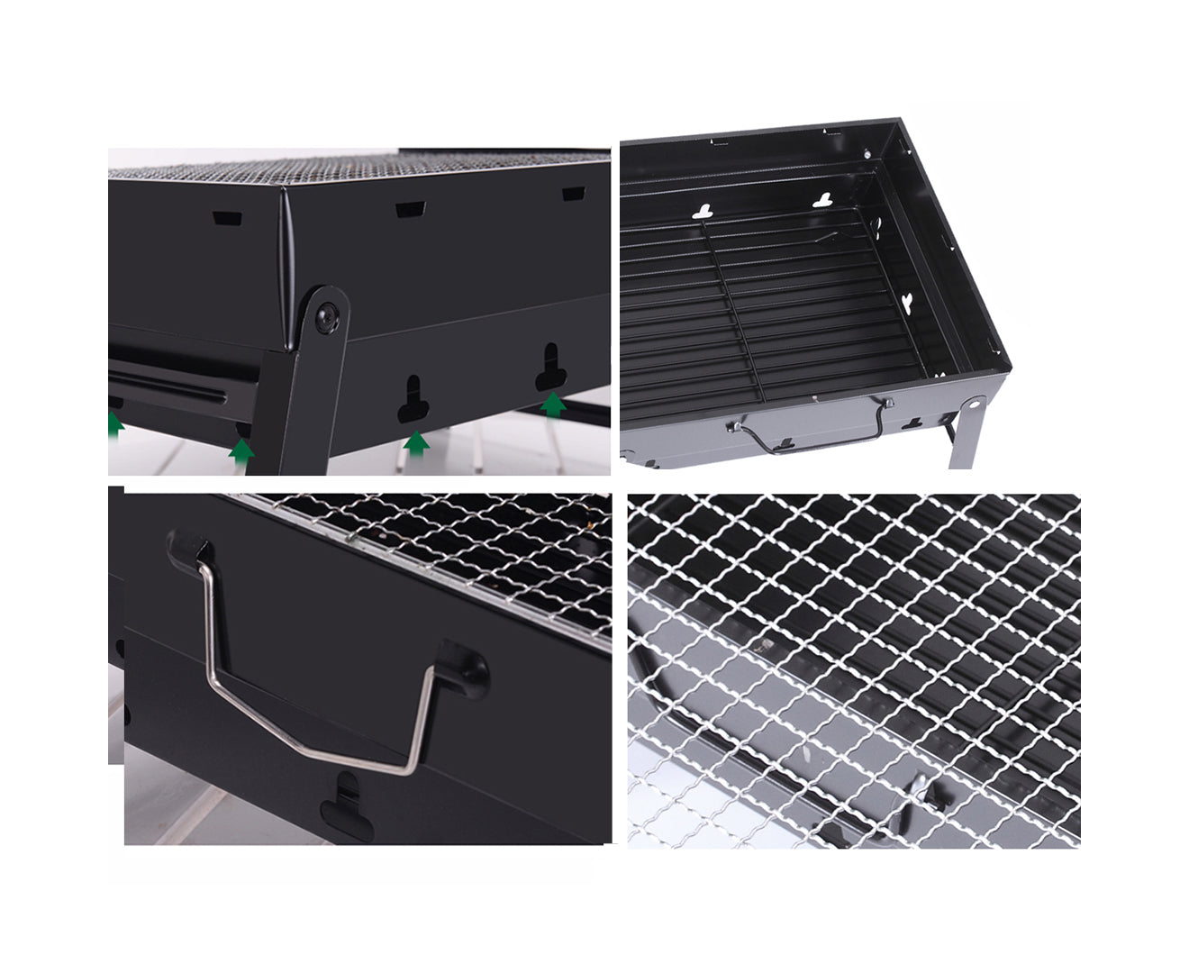 Premium 2X Portable Mini Folding Thick Box-Type Charcoal Grill for Outdoor BBQ Camping - image5