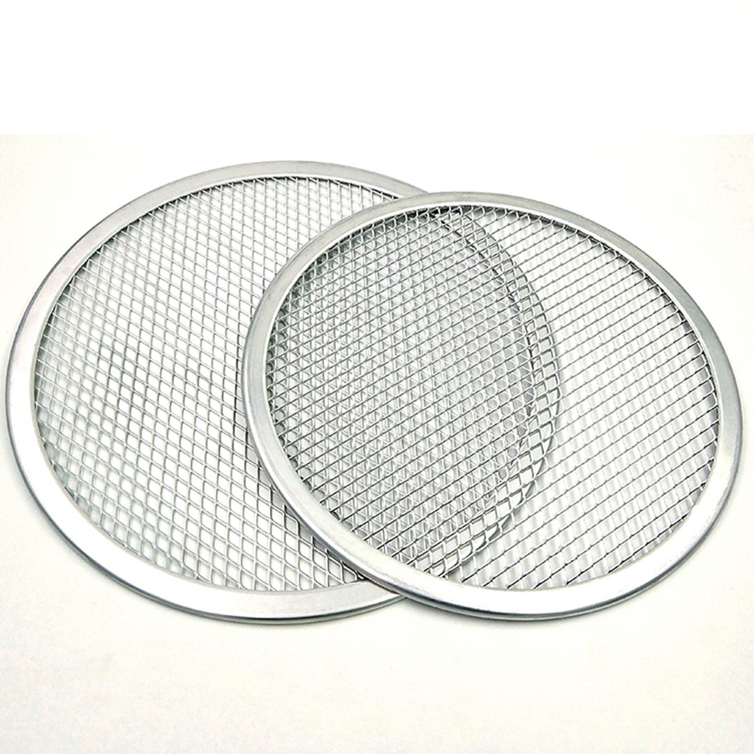 Premium 2X 10-inch Round Seamless Aluminium Nonstick Commercial Grade Pizza Screen Baking Pan - image5