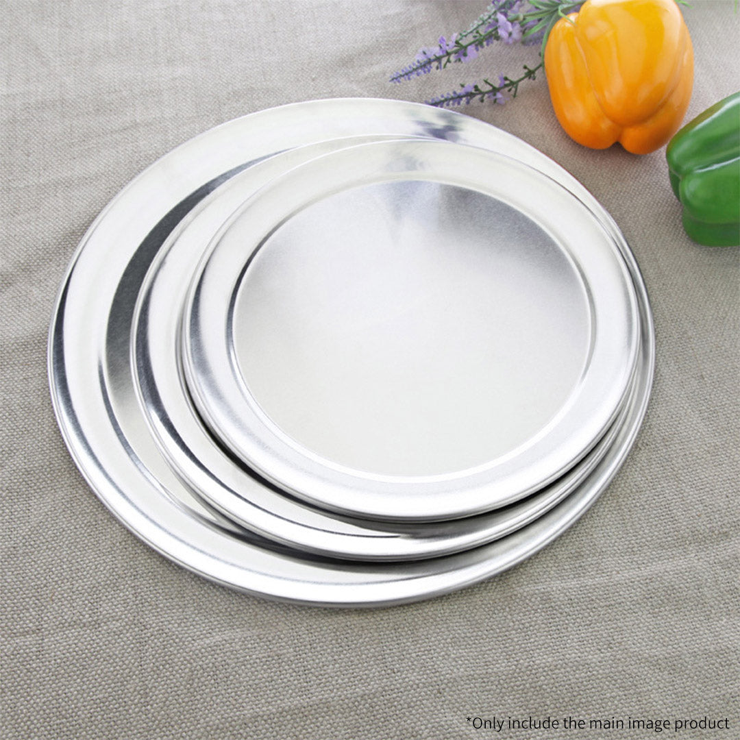 Premium 6X 15-inch Round Aluminum Steel Pizza Tray Home Oven Baking Plate Pan - image5