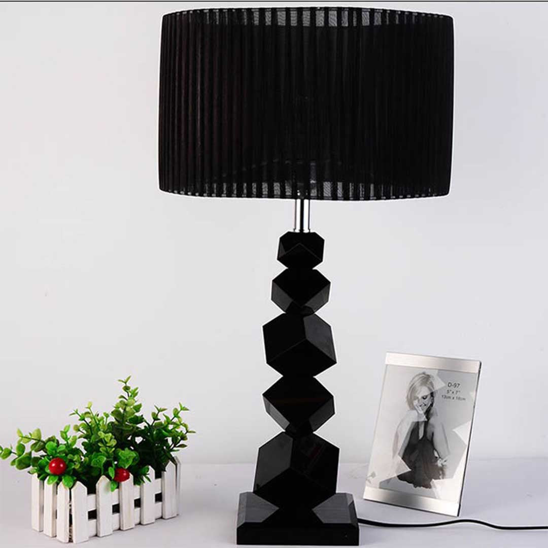 Premium 60cm Black Table Lamp with Dark Shade LED Desk Lamp - image5