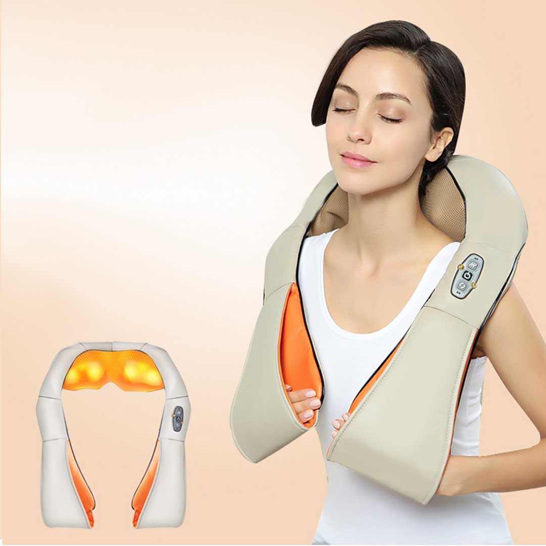 Premium Electric Kneading Neck Shoulder Arm Body Massager With Heat Health Care - image9