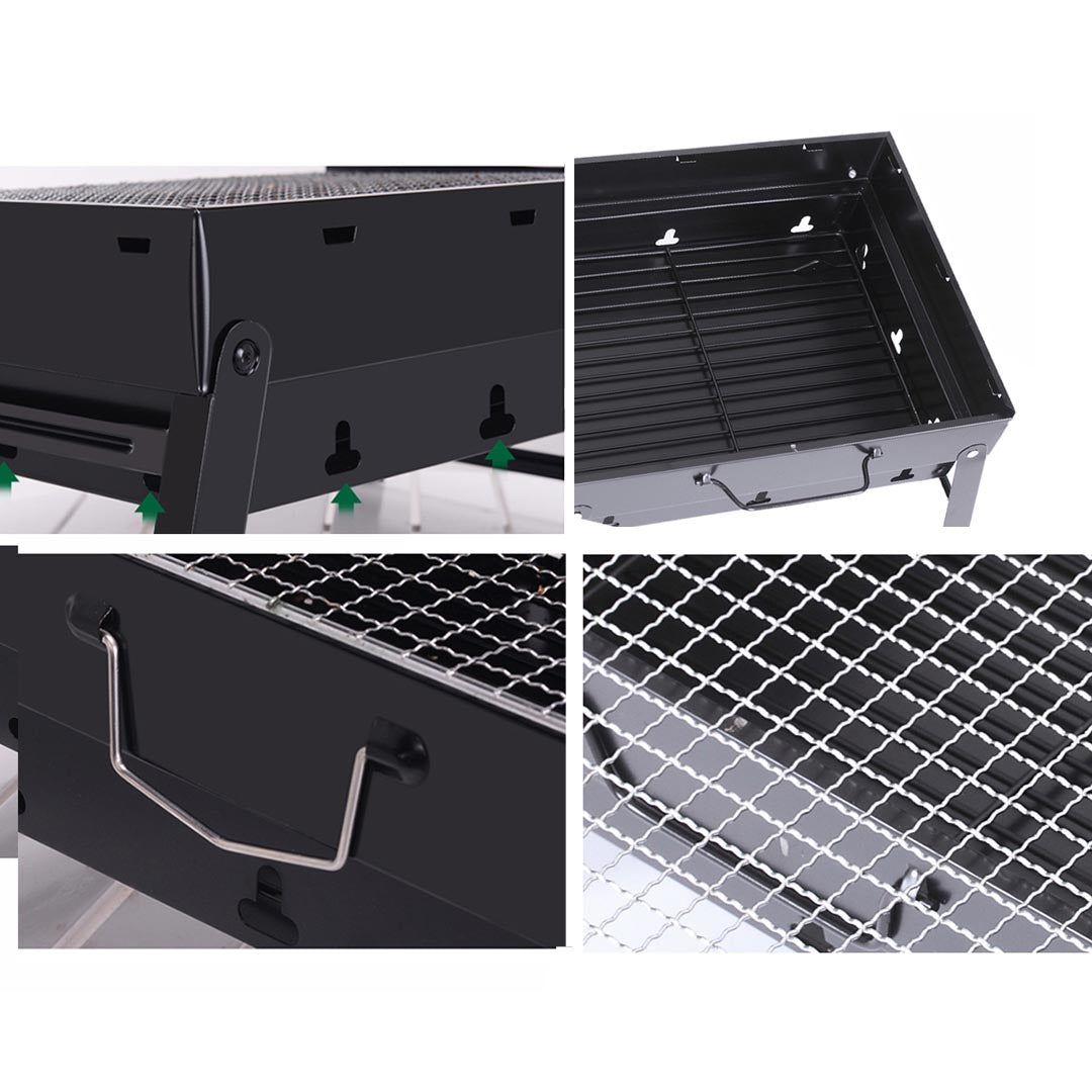 Premium 43cm Portable Folding Thick Box-Type Charcoal Grill for Outdoor BBQ Camping - image5