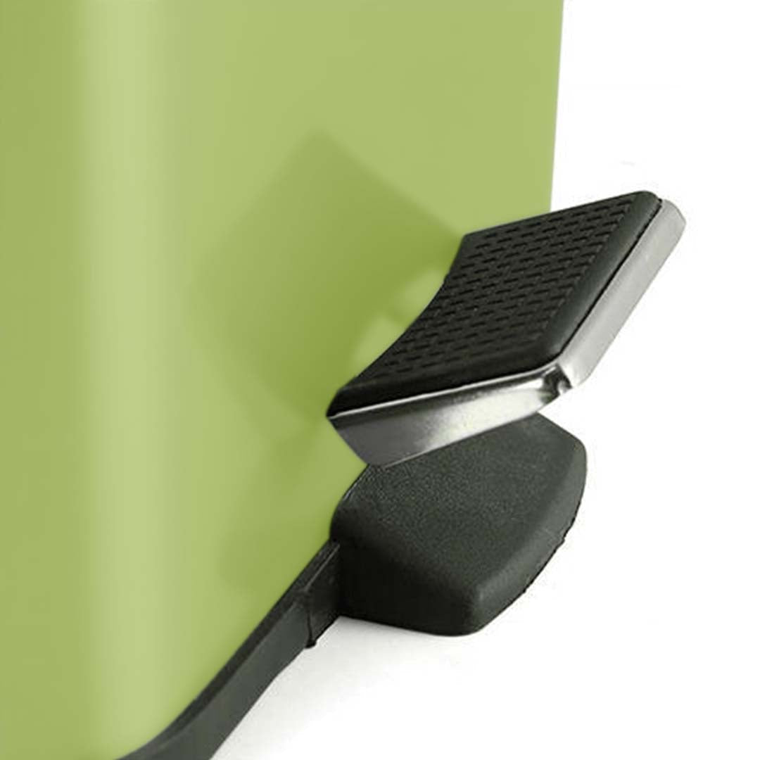 Premium 4X Foot Pedal Stainless Steel Rubbish Recycling Garbage Waste Trash Bin Square 12L Green - image5