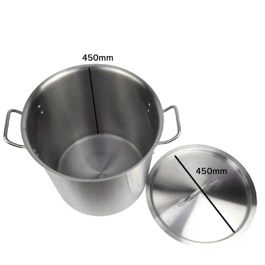 Premium 71L 18/10 Stainless Steel Stockpot with Perforated Stock pot Basket Pasta Strainer - image5