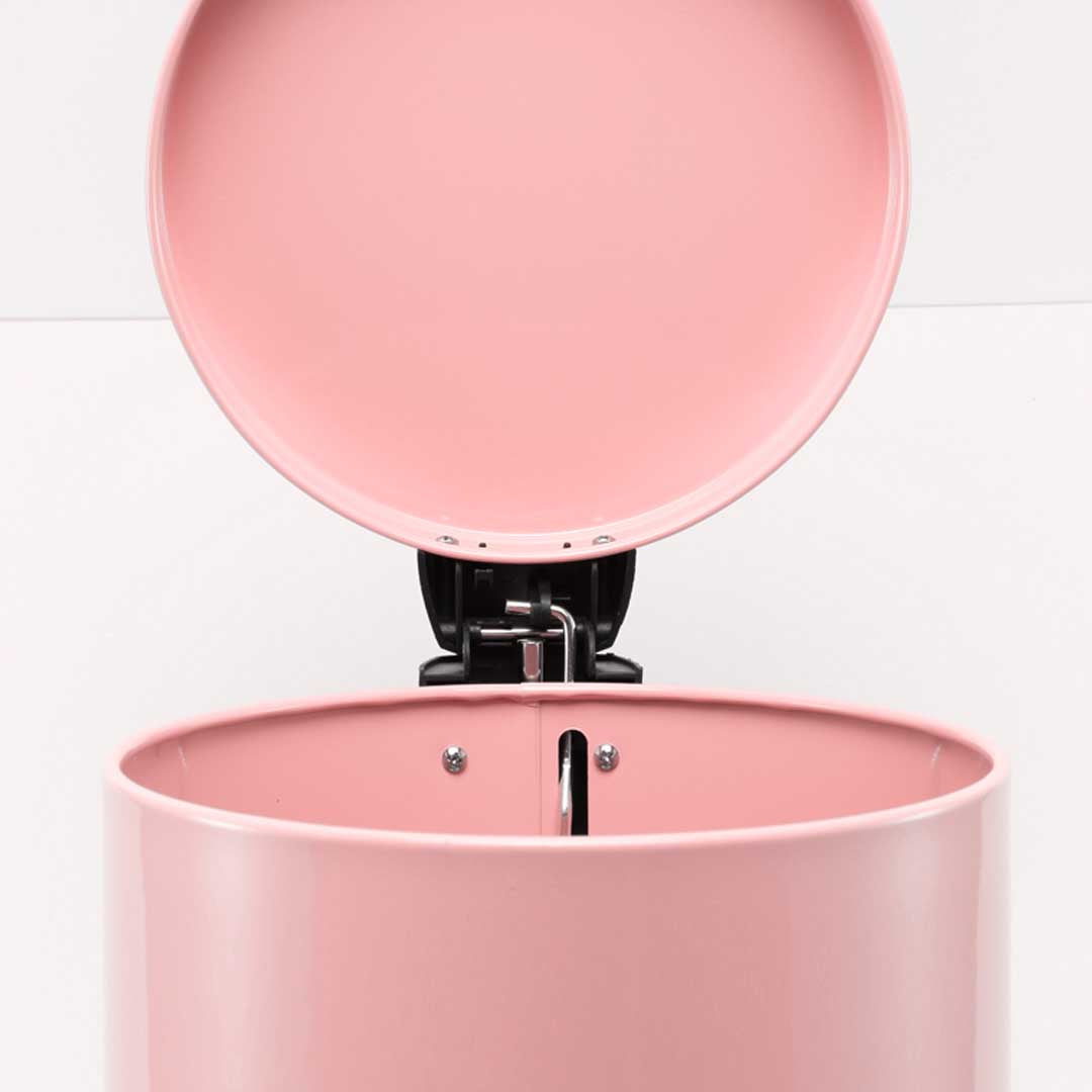 Premium 2X Foot Pedal Stainless Steel Rubbish Recycling Garbage Waste Trash Bin Round 12L Pink - image5