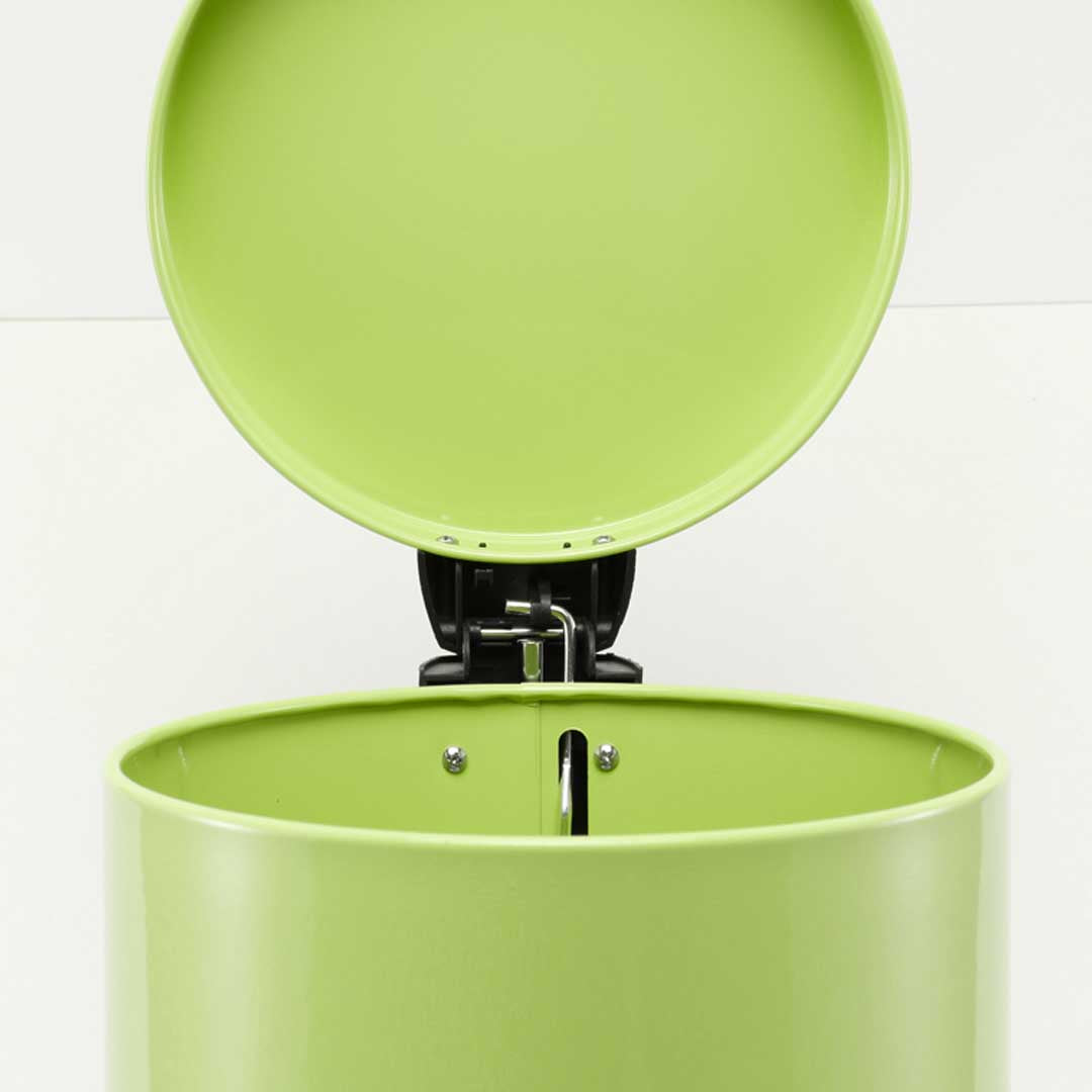 Premium 2X Foot Pedal Stainless Steel Rubbish Recycling Garbage Waste Trash Bin Round 7L Green - image5