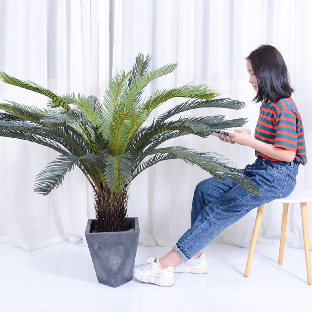 Premium 2X 155cm Artificial Indoor Cycas Revoluta Cycad Sago Palm Fake Decoration Tree Pot Plant - image5