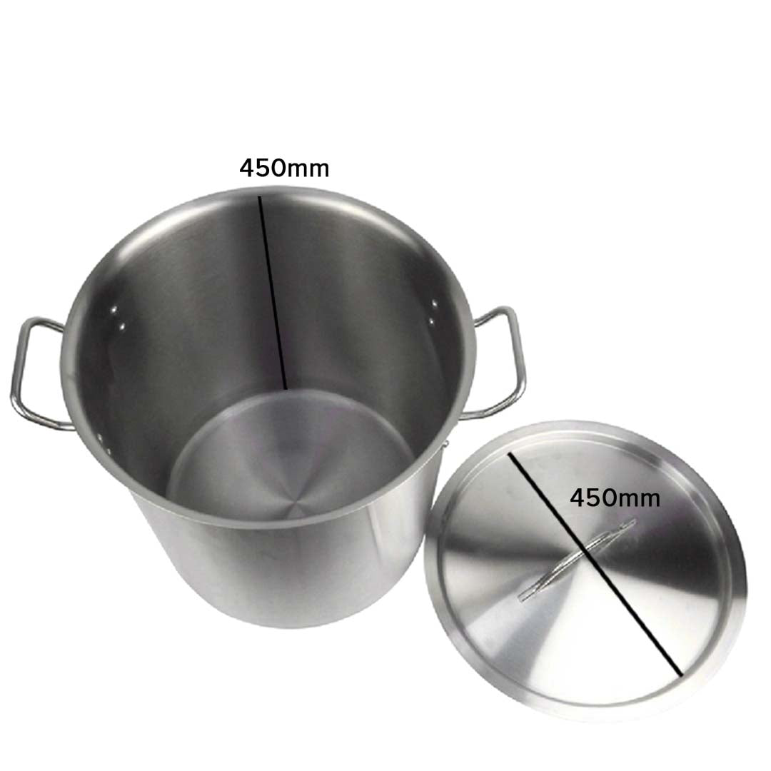 Premium 130L 18/10 Stainless Steel Stockpot with Perforated Stock pot Basket Pasta Strainer - image5