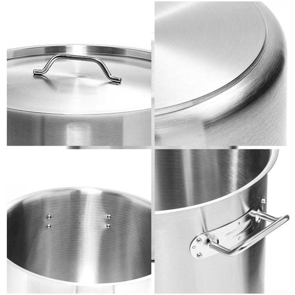 Premium 28cm Top Grade Stockpot Lid Stainless Steel Stock pot Cover - image5