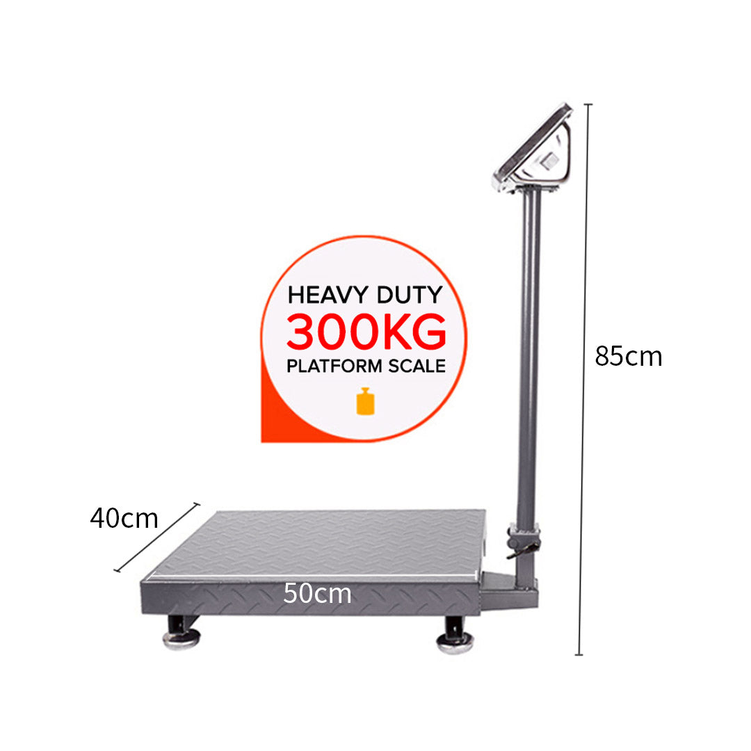 Premium 2X 300kg Electronic Digital Platform Scale Computing Shop Postal Weight Black - image6