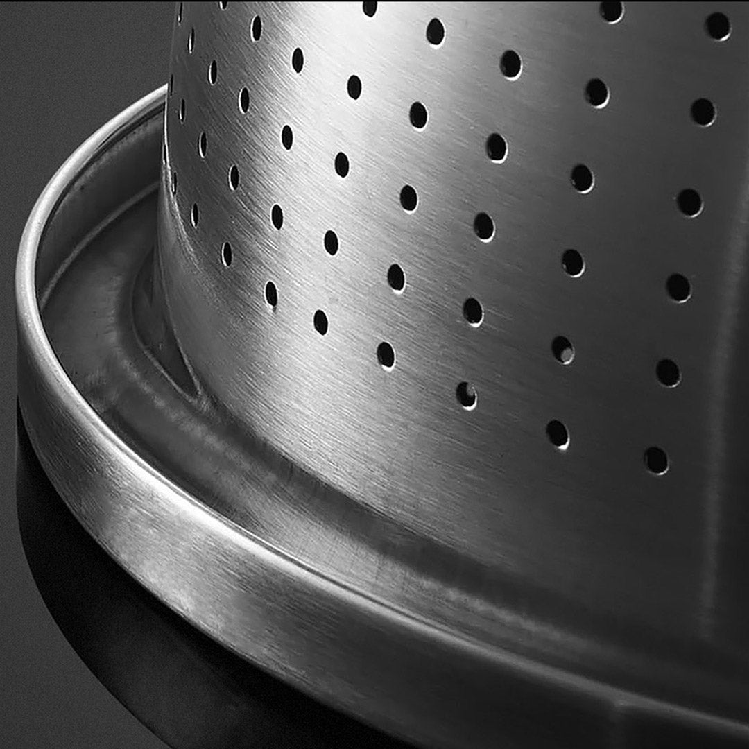 Premium 2X Stainless Steel Nesting Basin Colander Perforated Kitchen Sink Washing Bowl Metal Basket Strainer Set of 4 - image6