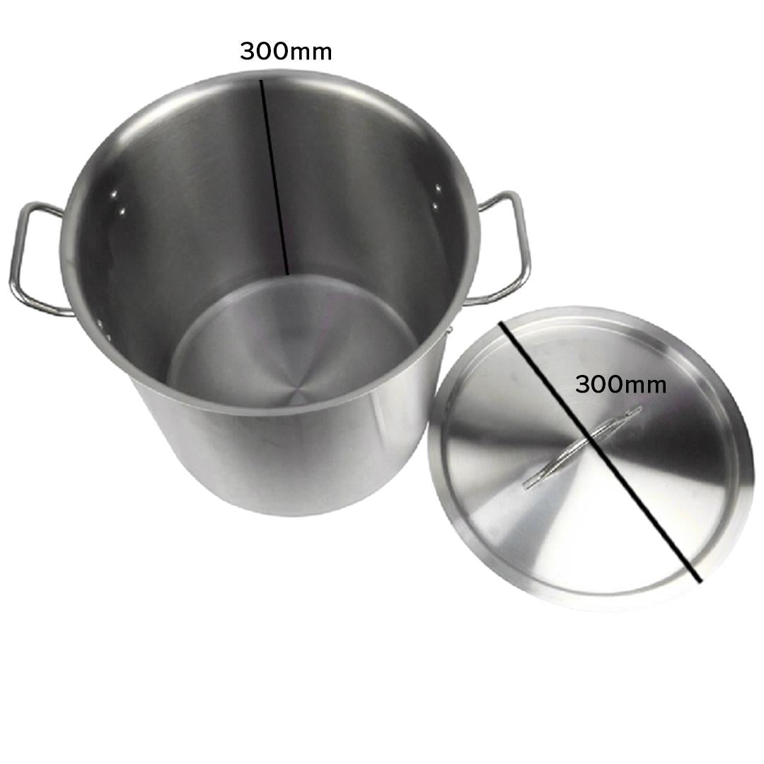 Premium Stock Pot 21L Top Grade Thick Stainless Steel Stockpot 18/10 - image9