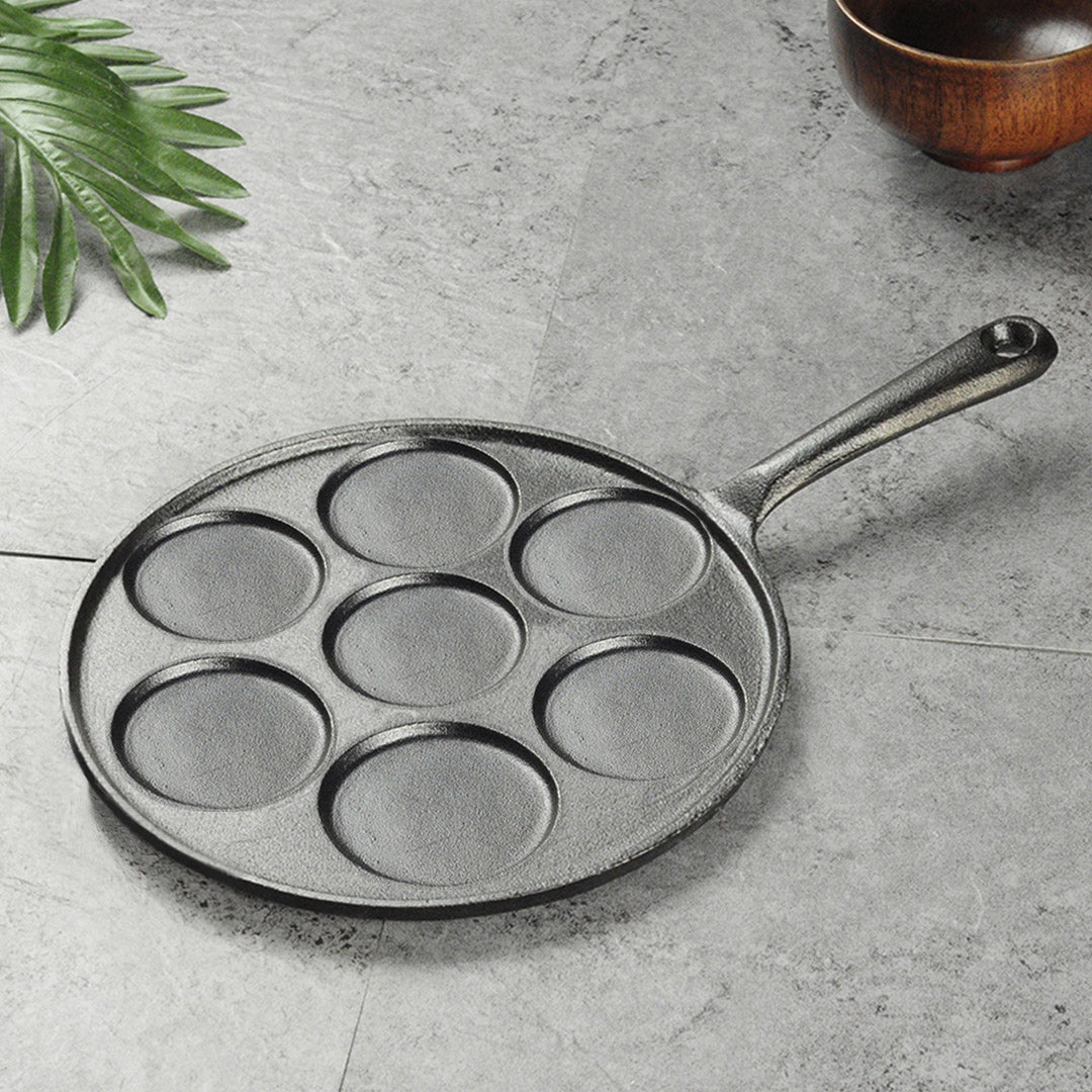 Premium 2X 23cm Cast Iron Takoyaki Fry Pan Octopus Balls Maker 7 Hole Cavities Grill Mold - image6