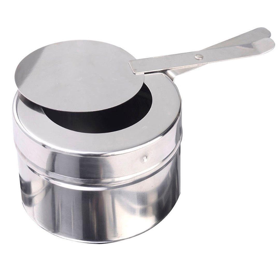 Premium 6L Round Chafing Stainless Steel Food Warmer with Glass Roll Top - image6