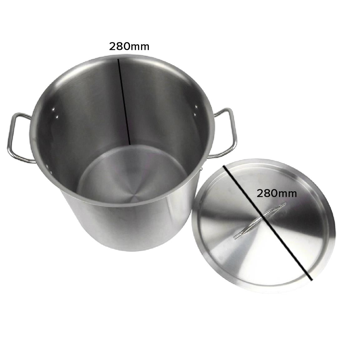 Premium Stock Pot 17L Top Grade Thick Stainless Steel Stockpot 18/10 - image9